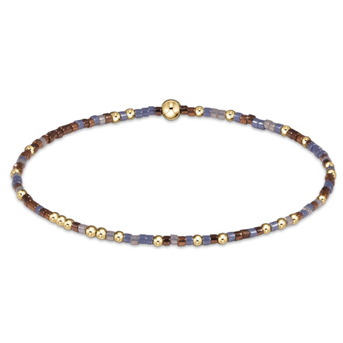 Hand-beaded Hope Unwritten bracelet with mixed seed beads in various colors on high-performance elastic.