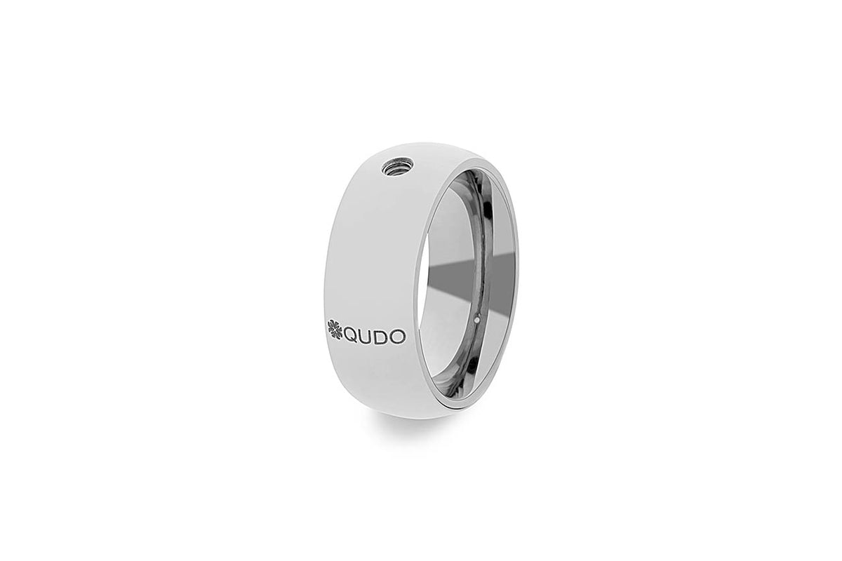 Interchangeable Basic Ring Big in silver with a wide band width.