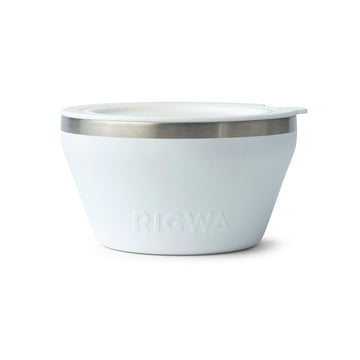 Stainless steel Fresh Bowl with spill-proof lid in natural finish