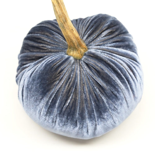 3-inch velvet pumpkin in deep orange with a smooth matte finish.