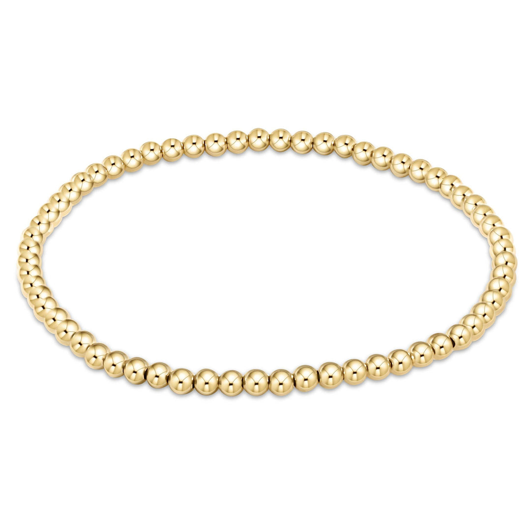 Classic gold-filled bead bracelet on stretch elastic cord