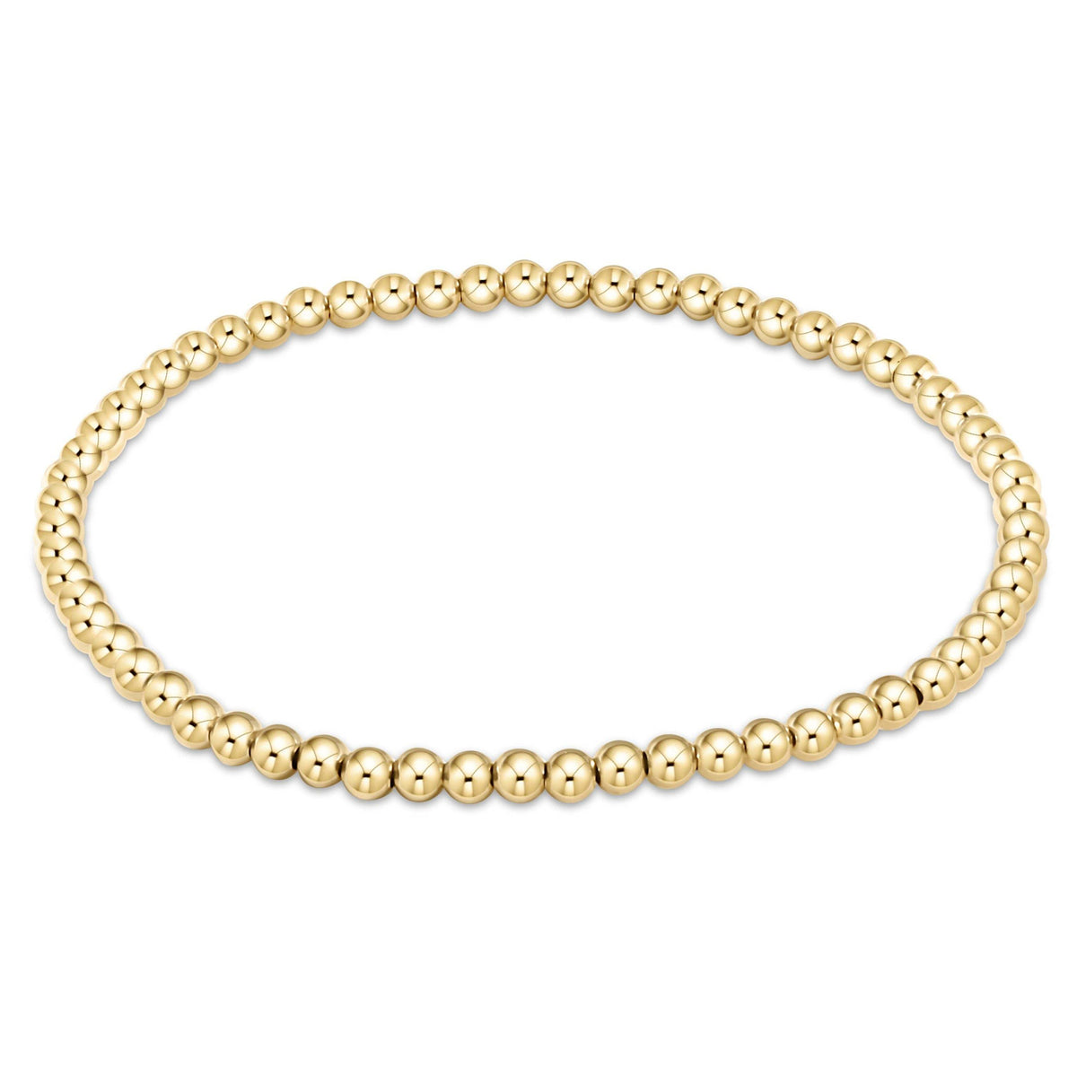 Classic gold-filled bead bracelet on stretch elastic cord