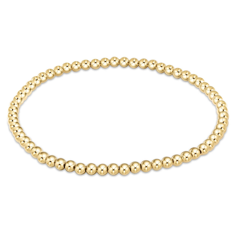 Classic gold-filled bead bracelet on stretch elastic cord