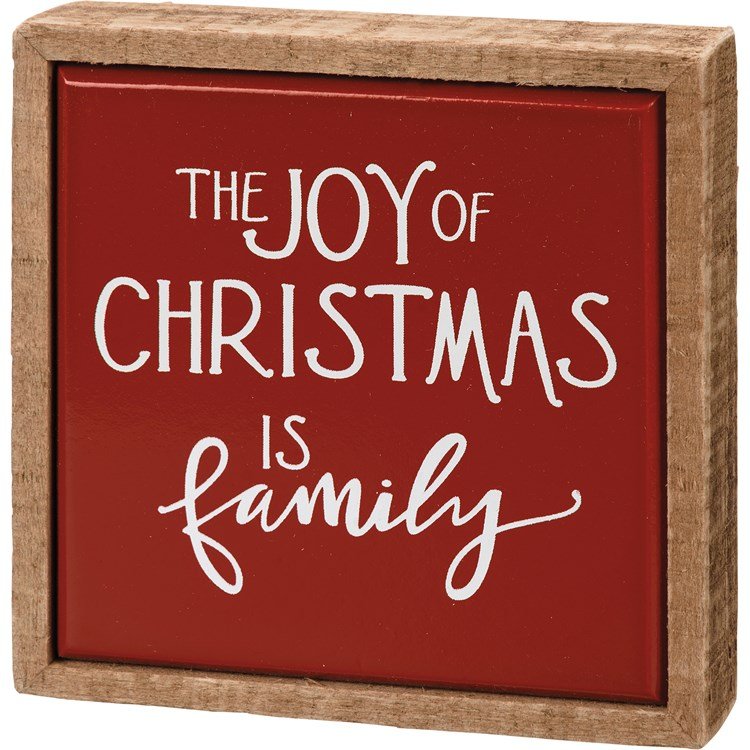 Wooden box sign mini with tile-like finish featuring hand-lettered Believe sentiment in festive Christmas Collection.