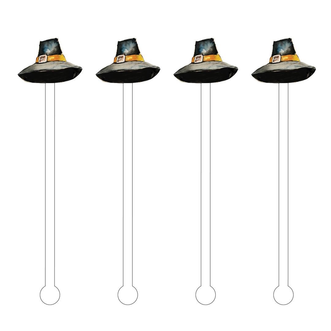 Pilgrim Hat Acrylic Stir Sticks