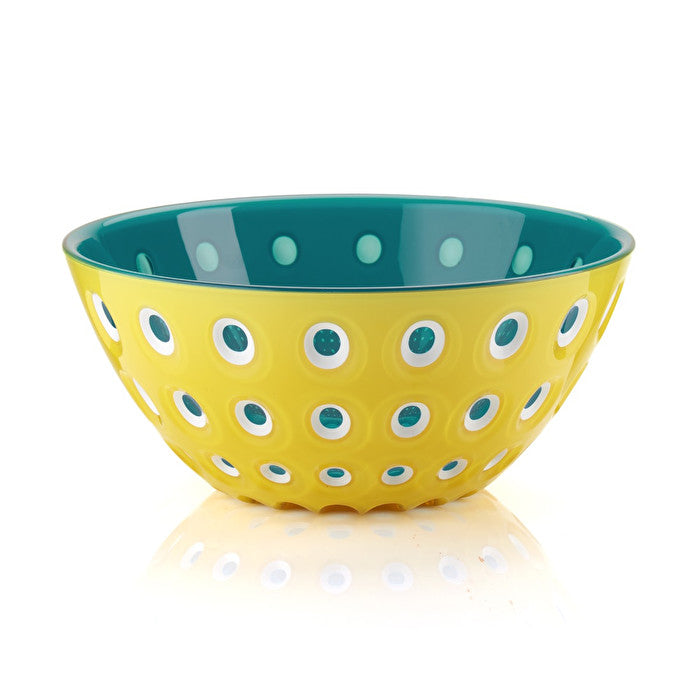 White SAN bowl with three-color Guzzini Murrine pattern technology