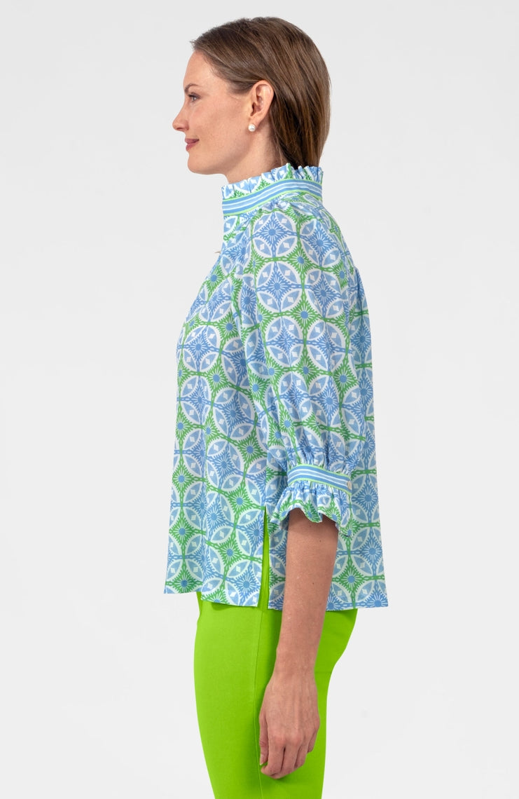 Jane Ruffleneck Tunic Smell the Roses
