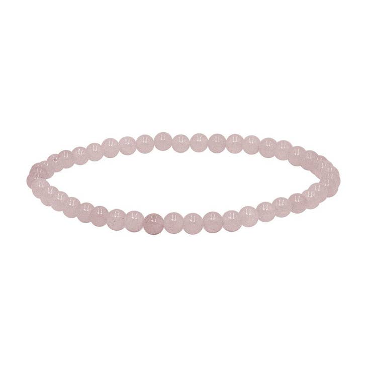 Mini Gemstone Bracelet featuring a classic 4mm beaded design with small gemstones in neutral tones.