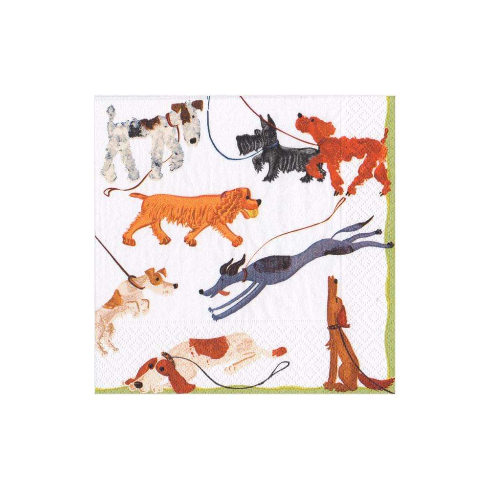 Packaged triple-ply cocktail napkins with printed designs in Germany.
