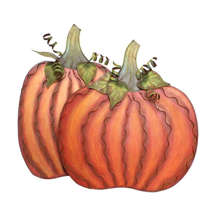 Orange classic pumpkin stake with short dimensions 31 by 8 inches featuring detailed carving and matte finish.