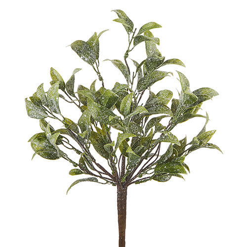 Plastic Iced Laurel Leaf Pick with textured white finish