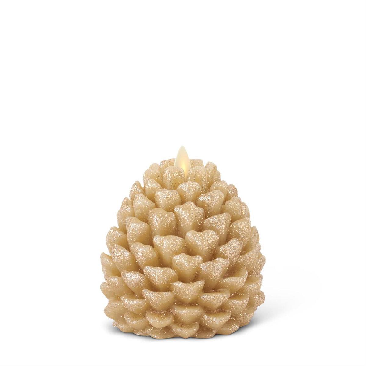4.5-inch Pinecone Luminara indoor candle with electronic timer switch