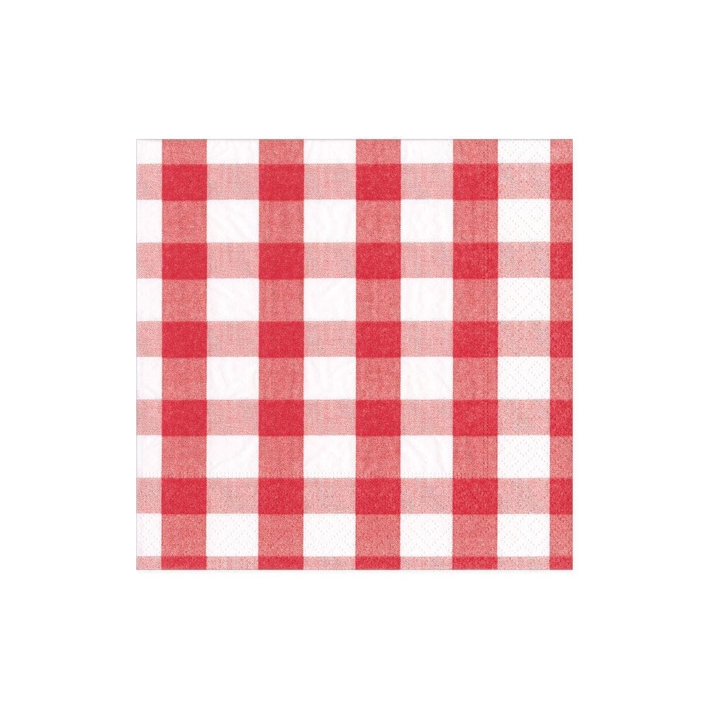 Triple-ply cocktail napkins with printed floral patterns in blue and white.