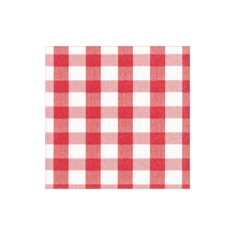 Triple-ply cocktail napkins with printed floral patterns in blue and white.