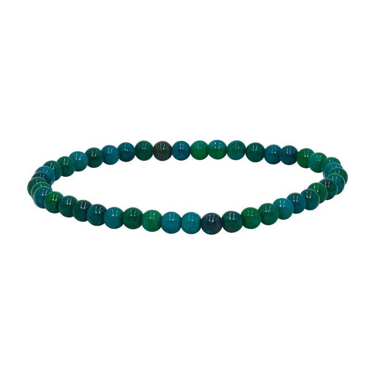 Classic 4mm gemstone beaded bracelet in a simple strand style.