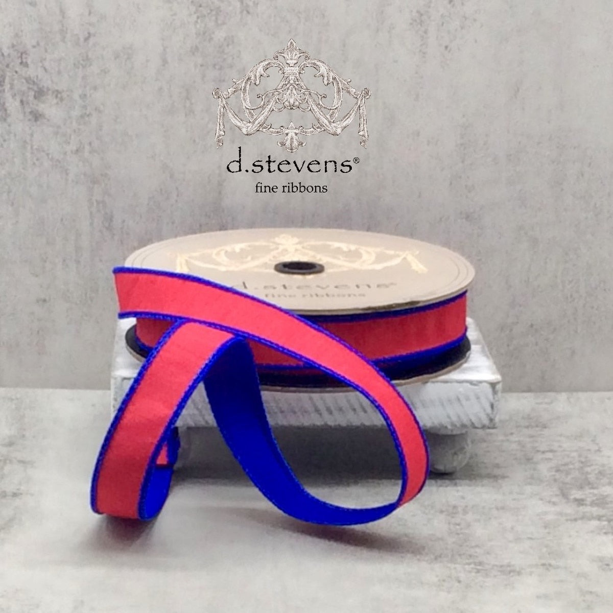 Double Sided Dupion ribbon in natural off-white color with a subtle sheen and smooth texture.