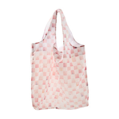Rosy Check to Go Tote bag in polyester with a rosy check pattern and spacious silhouette.