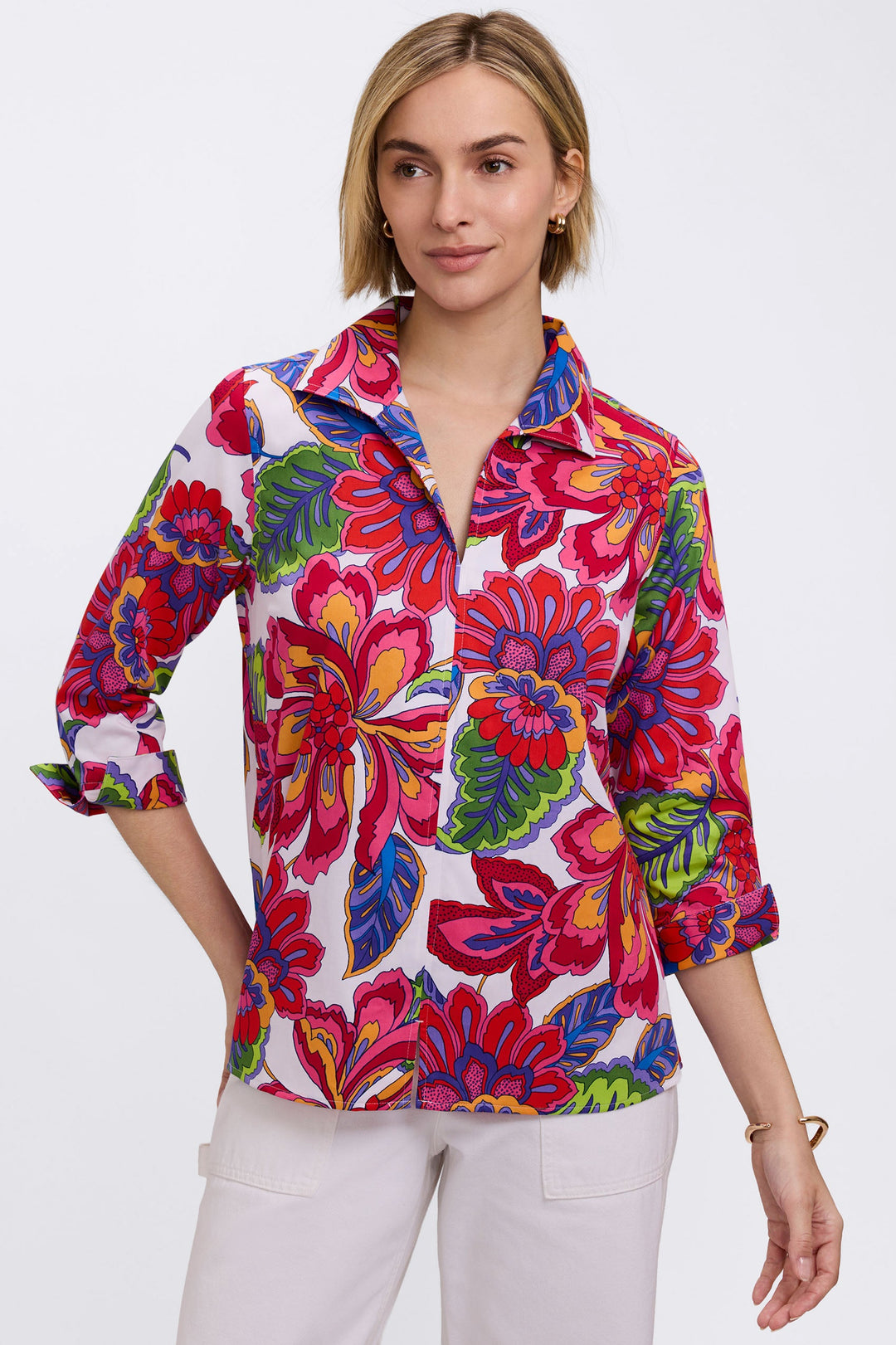 Agnes Paradise Blooms 3/4 Sleeve Shirt