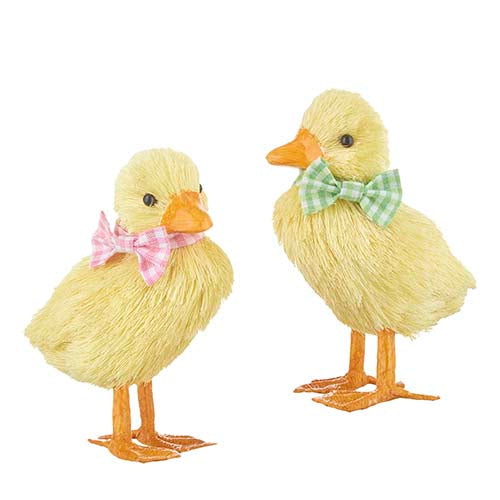 Sisal Duck toy with foam body in natural fiber texture