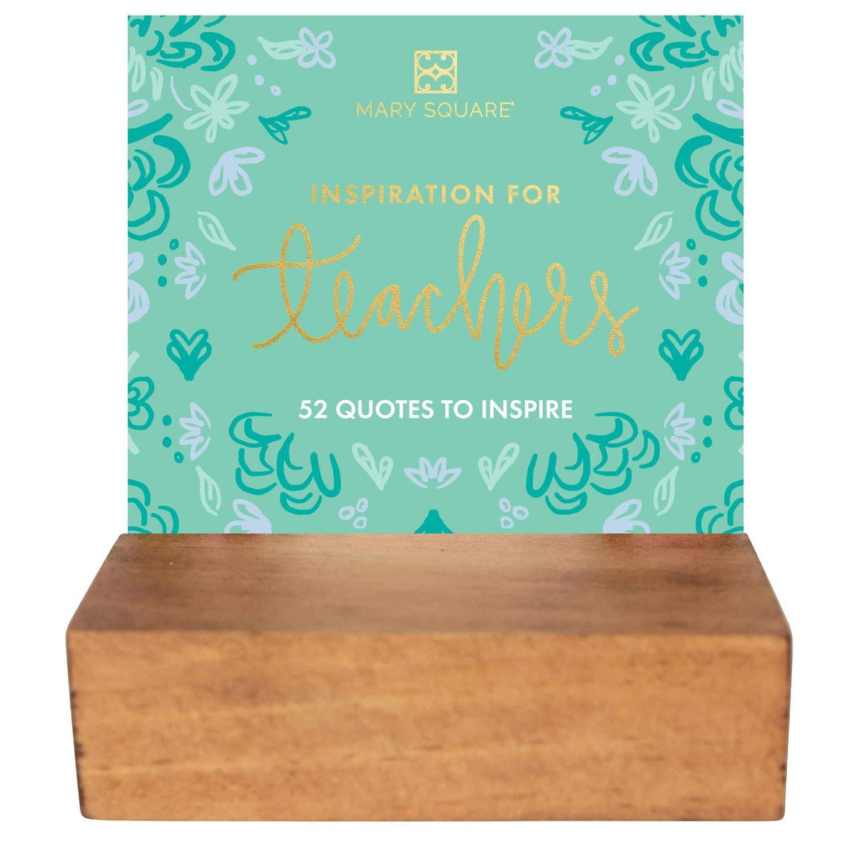 Wooden card block with Scripture verses on front and back patterns
