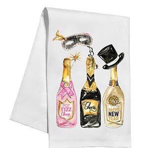 Black cotton kitchen towel with white text reading 'Remember as Far as Anyone Knows We Are a Nice & Normal Family'.