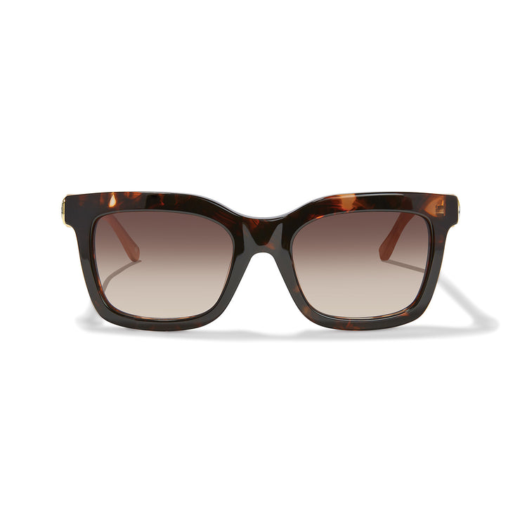Rectangle Ferrara sunglasses in two-tone tortoise shell with UVA/UVB protection