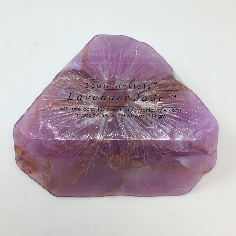 Handmade stone-shaped glycerine soap infused with natural botanicals like aloe and lavender.