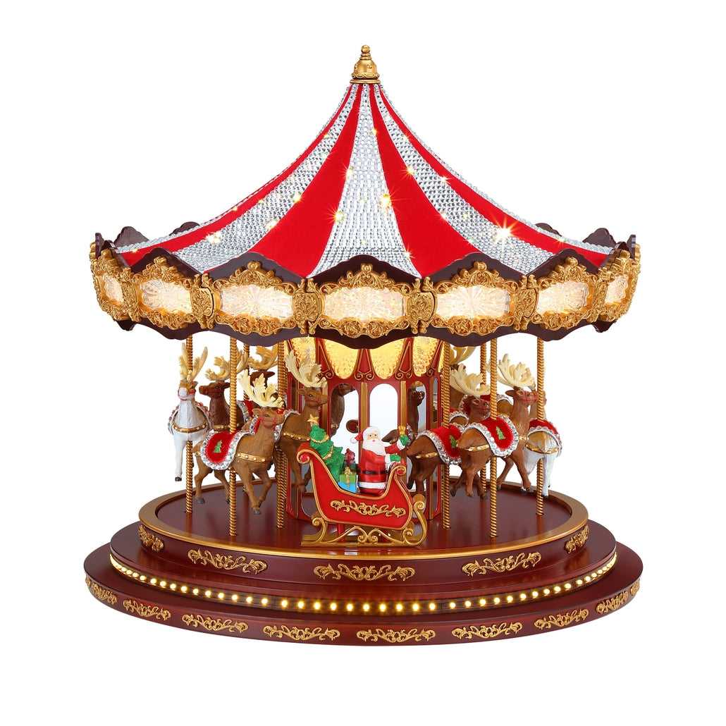 Christmas Deluxe Crystal Carousel