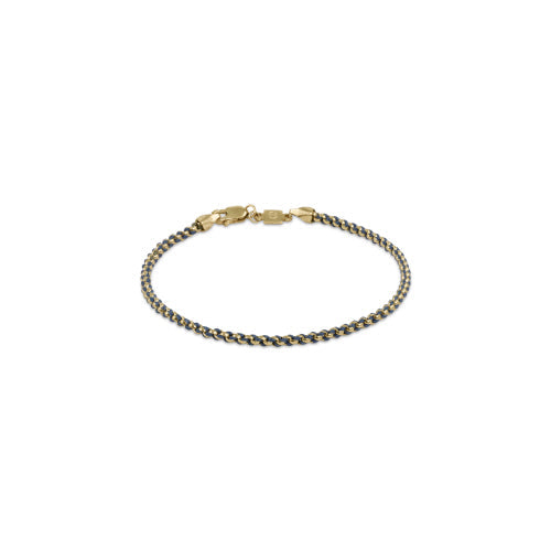 Hope Together bracelet featuring colored woven material with 14kt gold-filled wire.