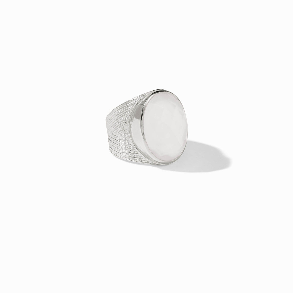 Verona Statement ring in silver plate with imported glass stone