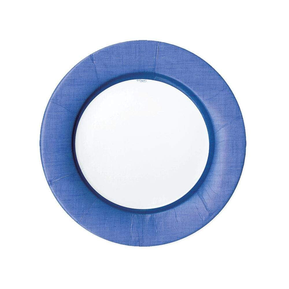 Round paper salad plate with water-based dye print