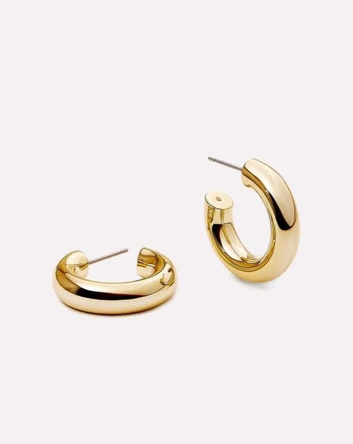Tia Mini Hoop Earrings Gold