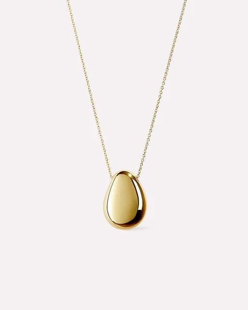 Pebble Gold pendant necklace on a dainty chain with lobster clasp