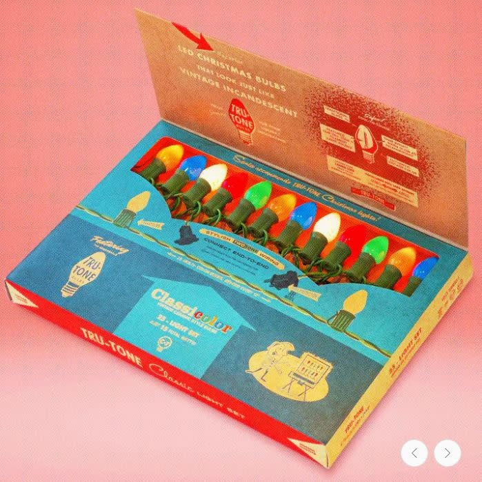 Vintage Style LED Christmas Lights - C7 25-Light Set Classicolor