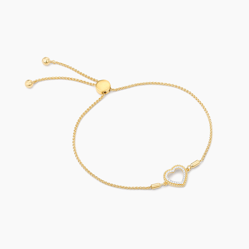 Waterproof Beaded Heart Bolo Bracelet