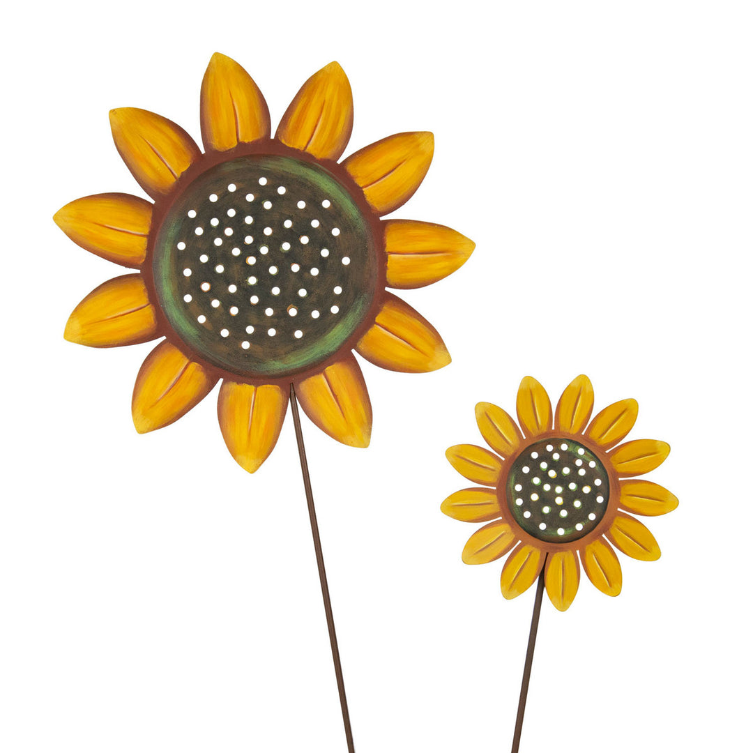 Stakeable sunflower with a matte protective coating finish