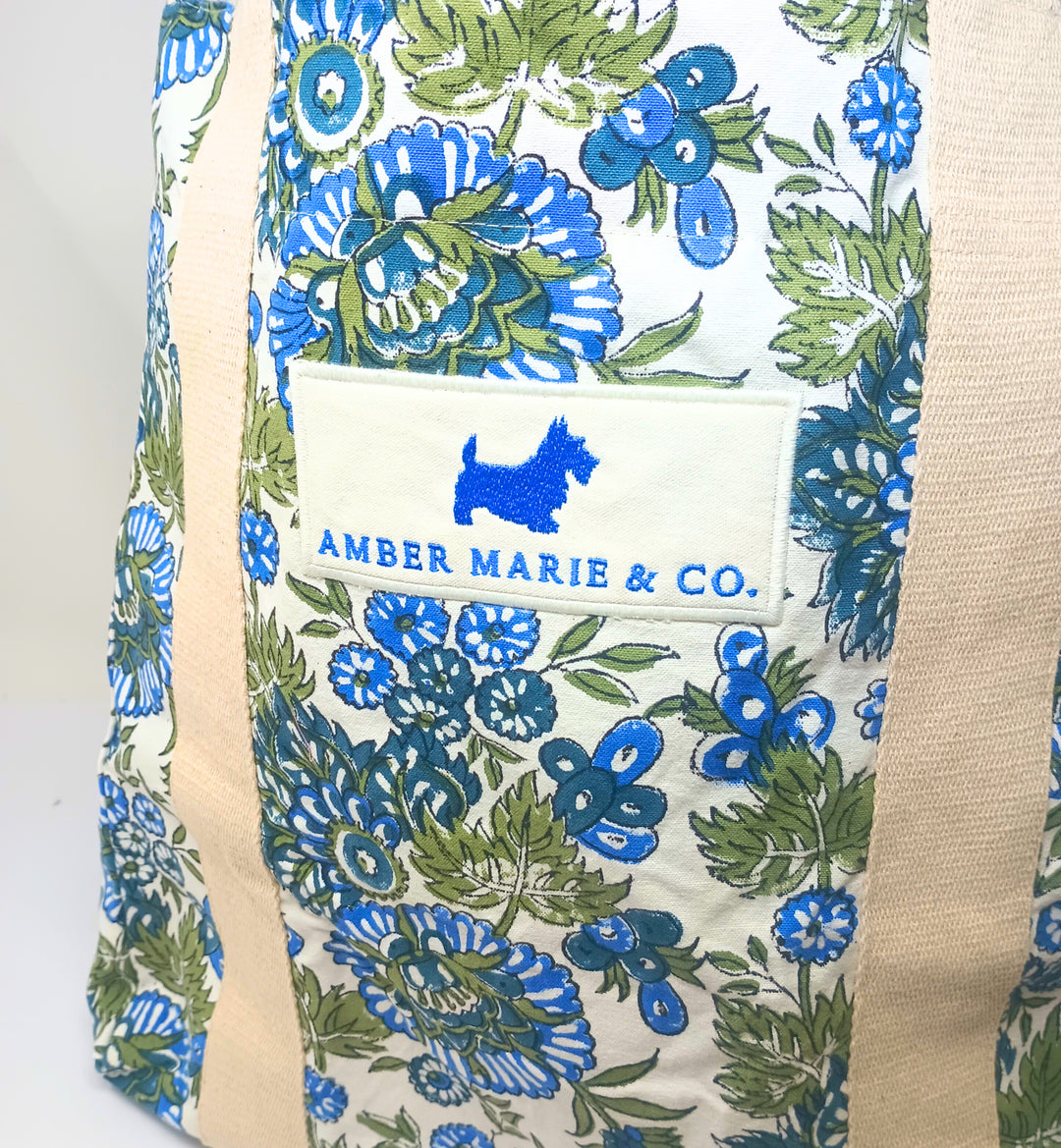 Amber Marie & Co.  Canvas Bag – Forget me not