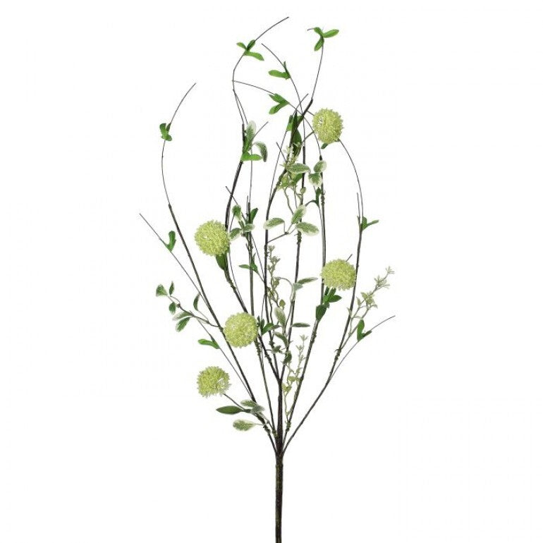 35-inch Wild Meadow spray with a natural branch silhouette featuring green foliage.