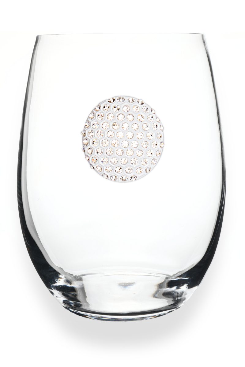 Jeweled Stemless Wine Glass