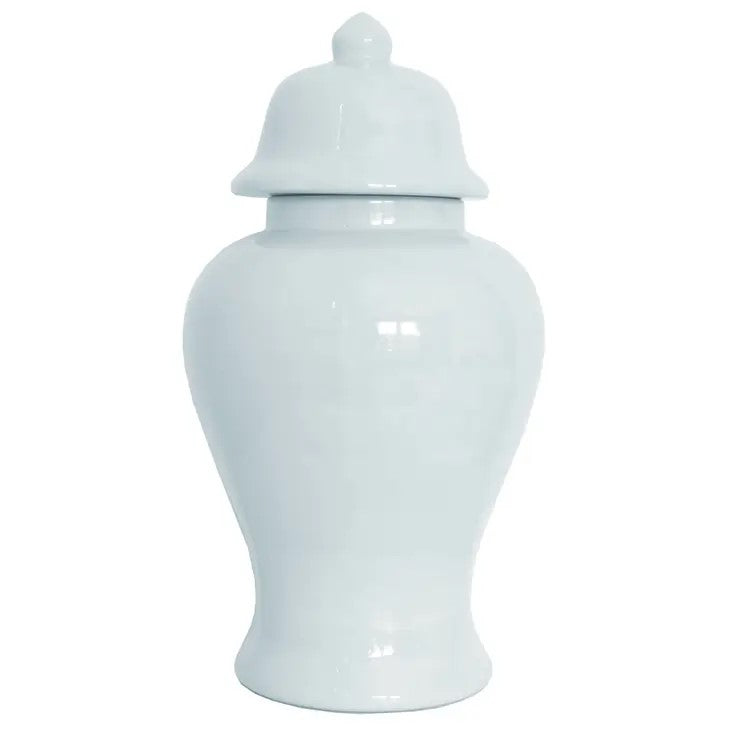 Hand-painted ginger ceramic jar with textured surface