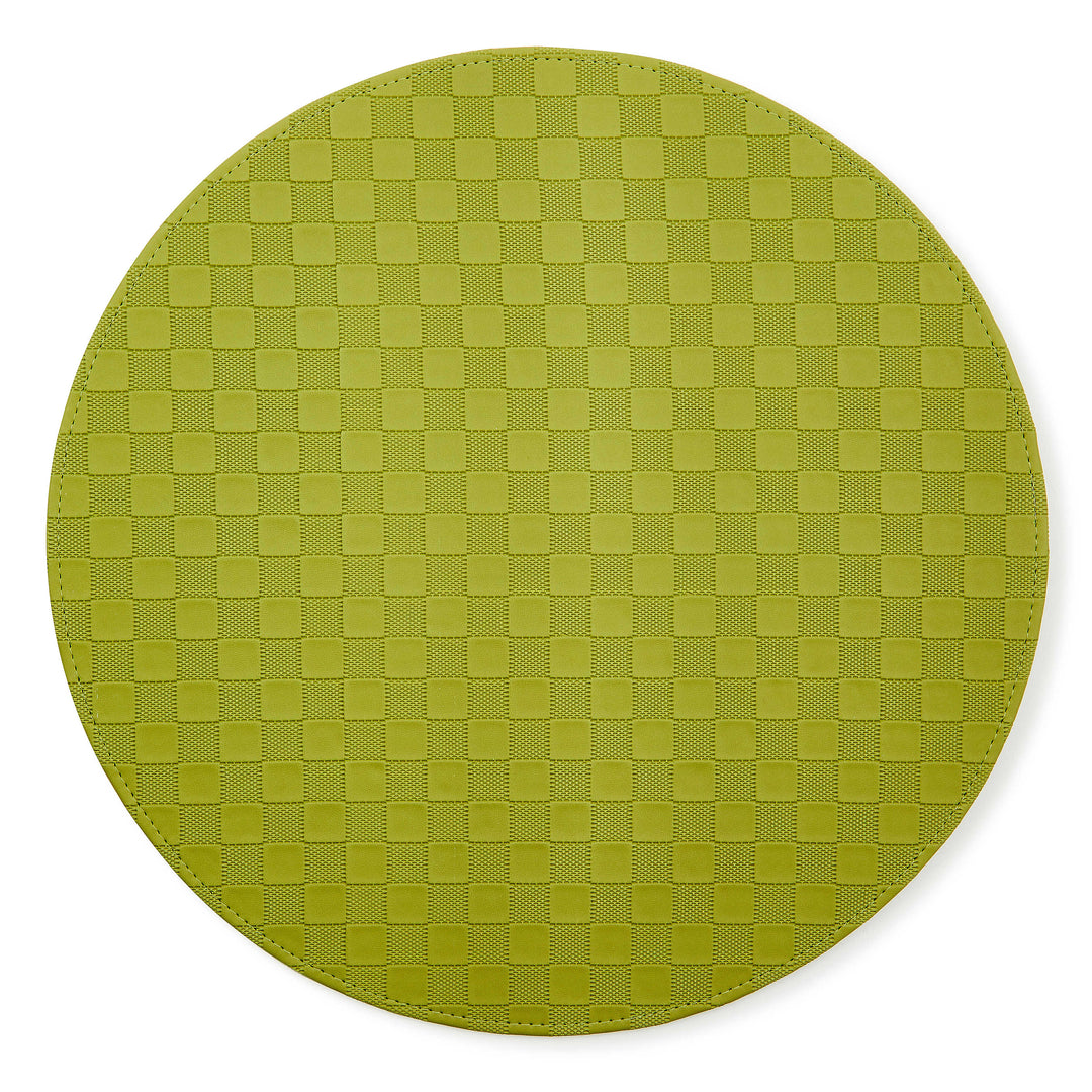 Check Faux Leather Placemat