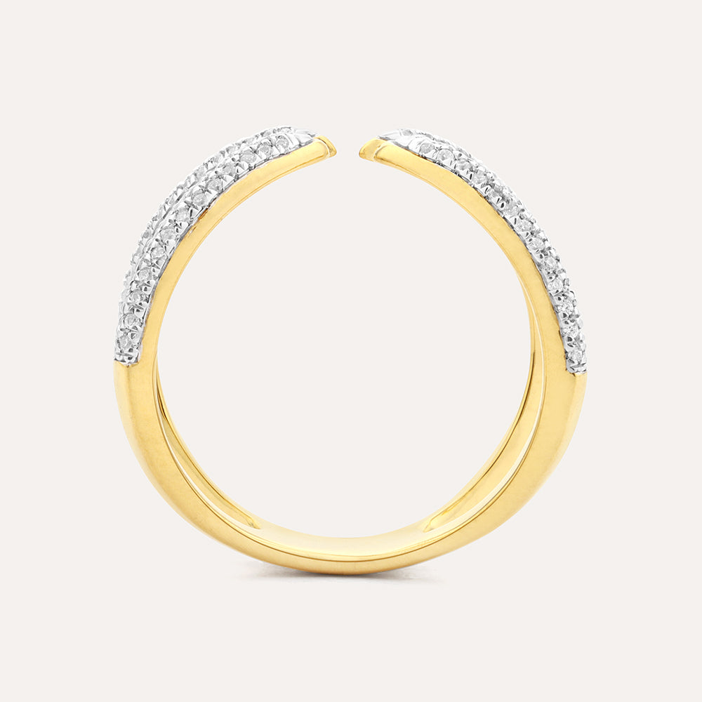 All Axis statement ring in gold-plated sterling silver with a diamond weight of 0.20 carats.