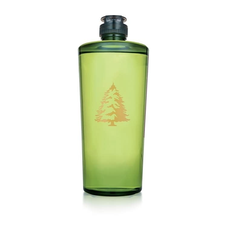 Bottle of Frasier Fir dishwashing liquid with a pump dispenser