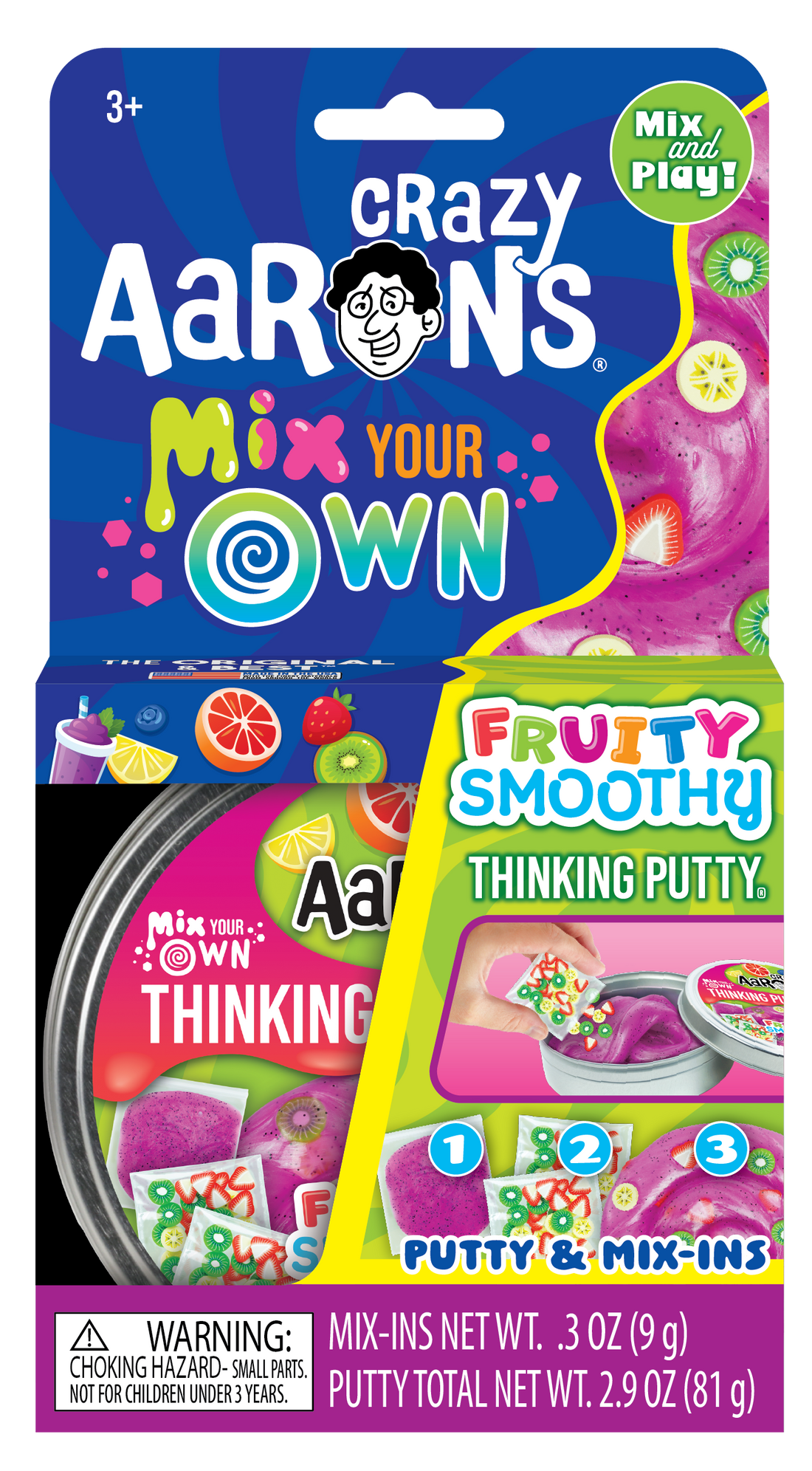 Fruity Smoothy Thinking Putt with a colorful fruit pattern on the head and smooth black base.