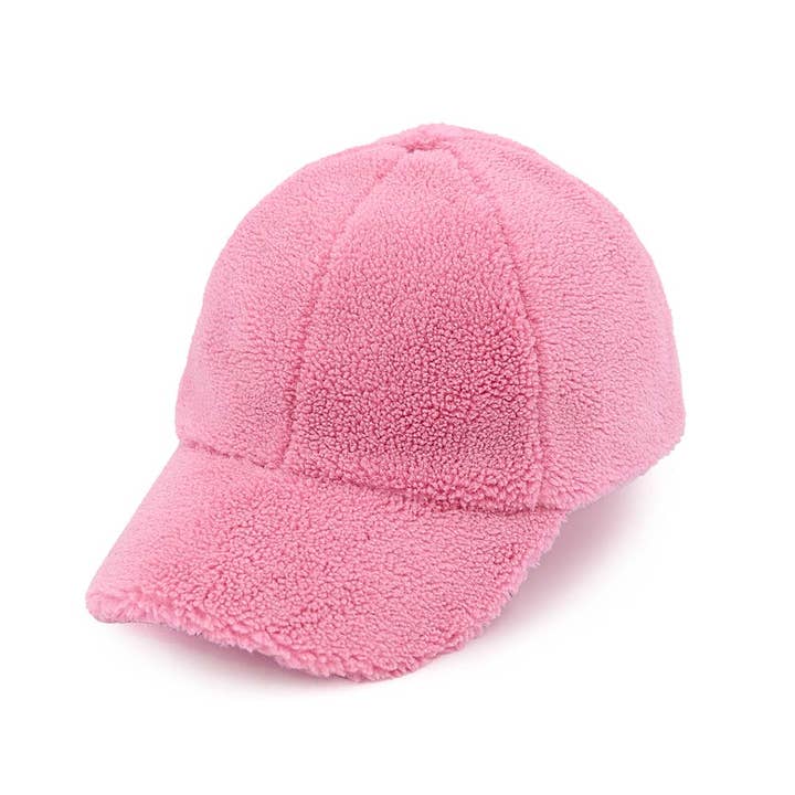 Cozy Sherpa cap in black with a C.C tag on the front.