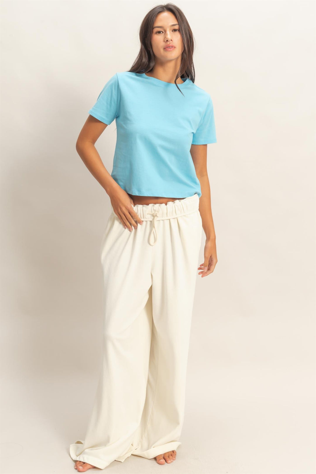 Zyrah Crew Neck Cotton T-shirt