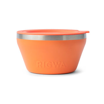 Stainless steel Fresh Bowl with spill-proof lid in sleek silver finish