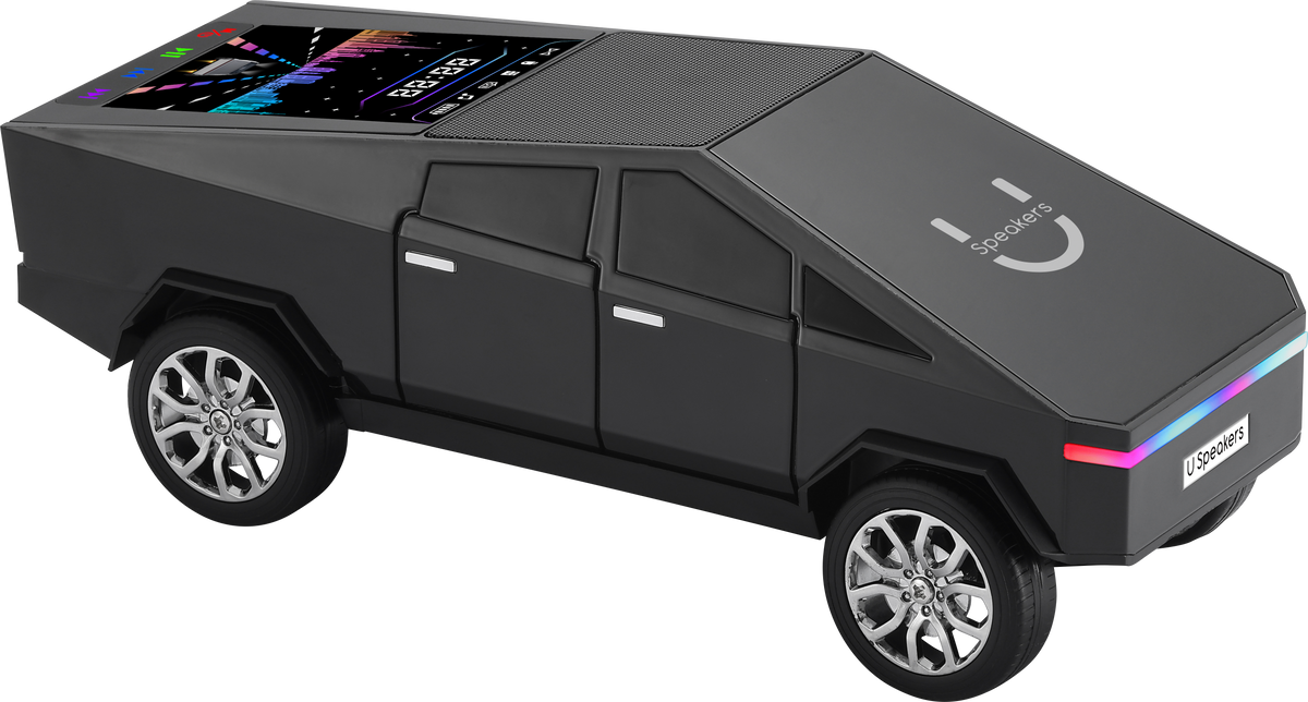 Black Cyber Car Wireless Speaker with LED light show accents
