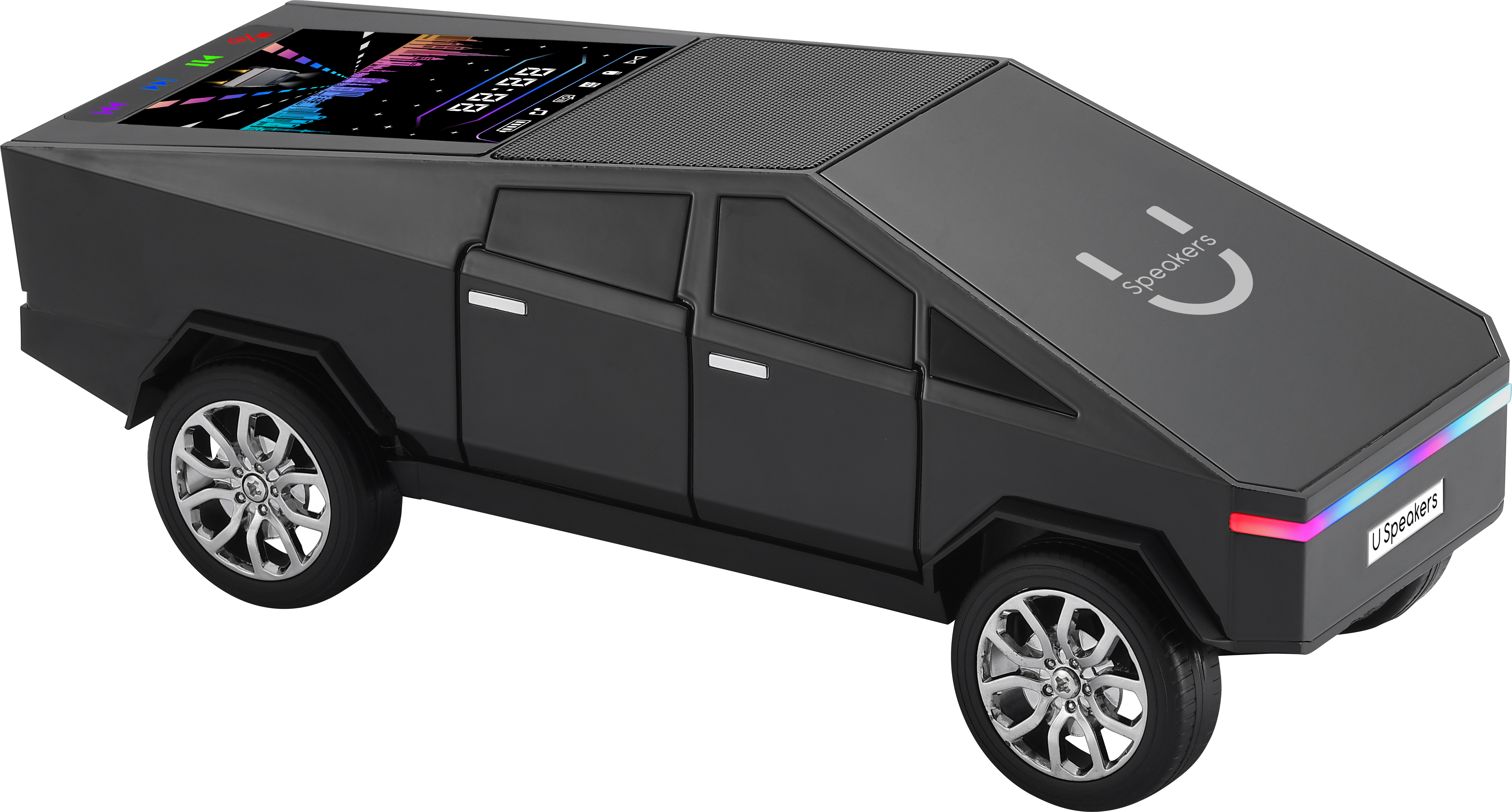 Black Cyber Car Wireless Speaker with LED light show accents