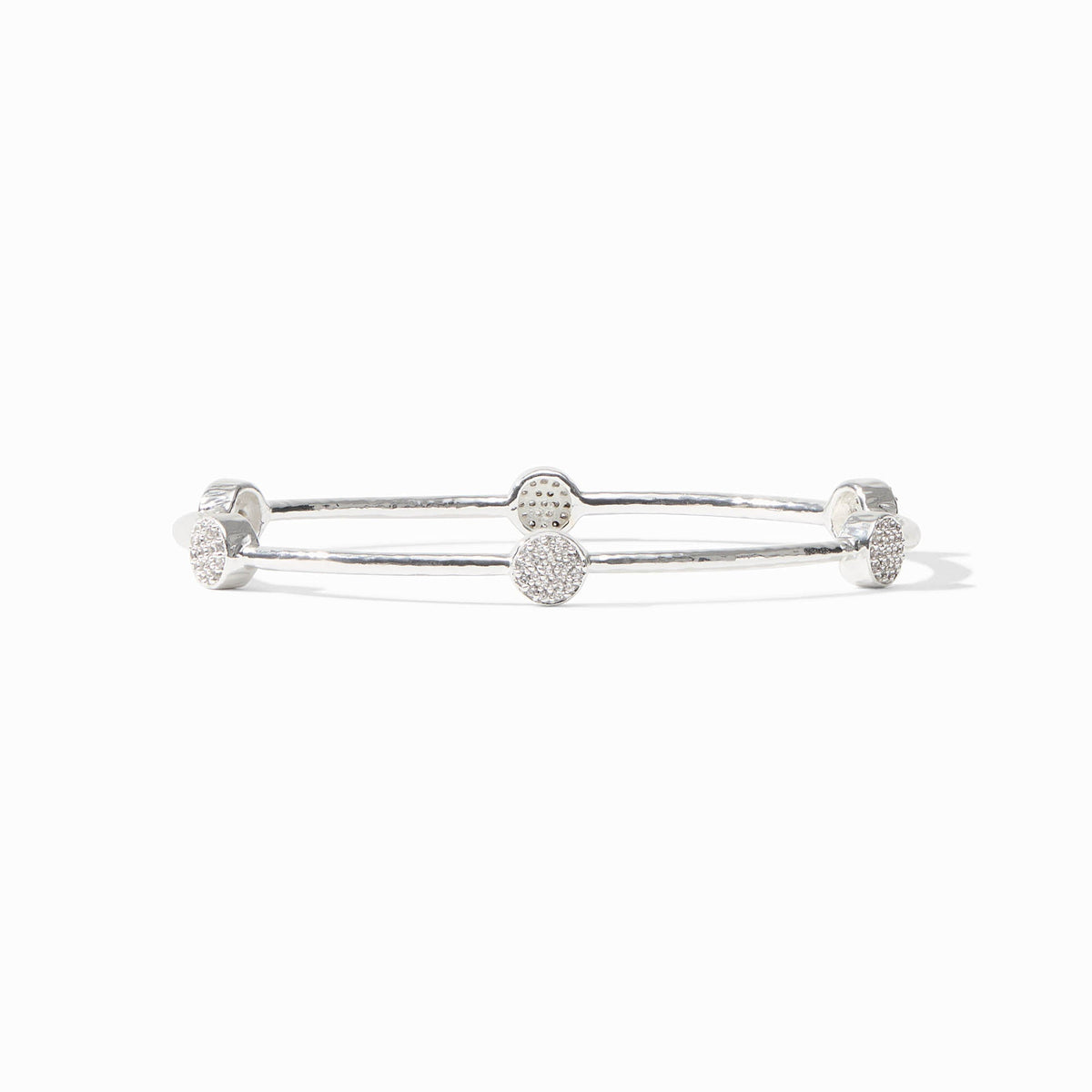 Milano Luxe silver-plated bangle with imported glass inlay